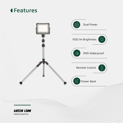 The Green Lion Solar Light, with a 7200mAh battery and power output of 25W, is a handy option for camping trips. The Aluminum and acrylonitrile butadi