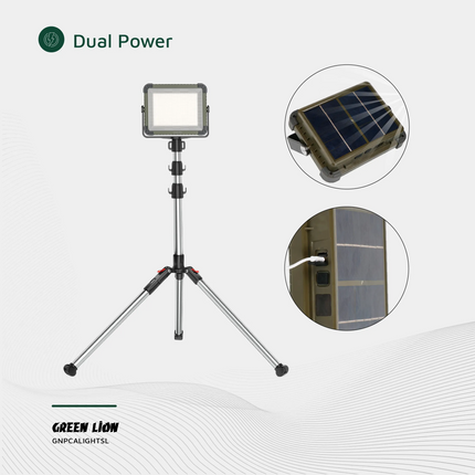 The Green Lion Solar Light, with a 7200mAh battery and power output of 25W, is a handy option for camping trips. The Aluminum and acrylonitrile butadi