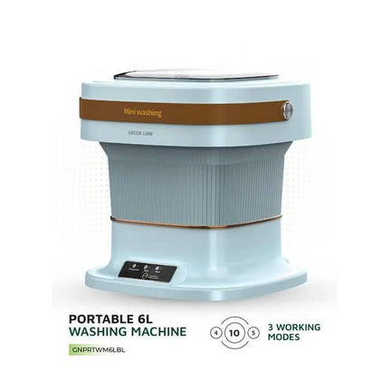 Laundry will be more fun and efficient with the Green Lion Portable 6L Washing Machine. Its compact and portable design is perfect for small living sp