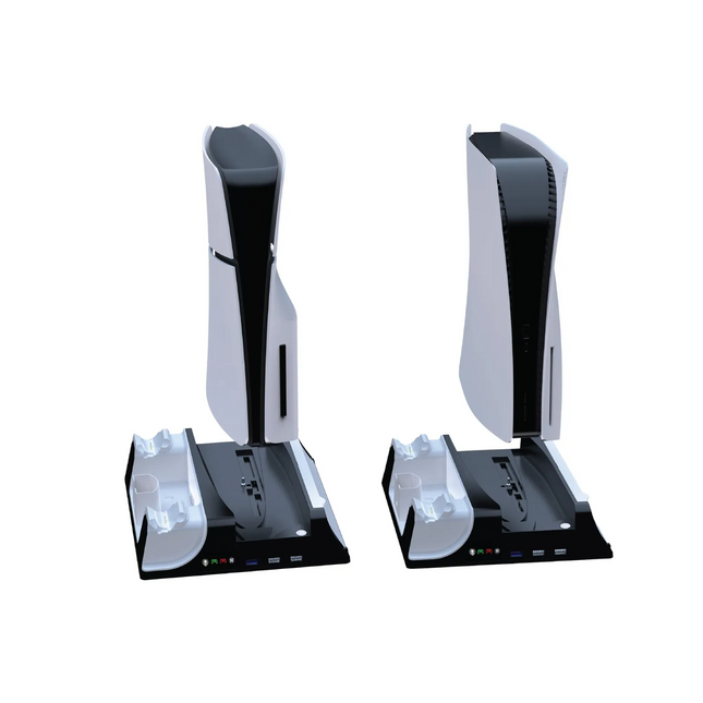 The Green Lion PS5 Cooling Stand Charging Station: everything in one for any PS5 enthusiast. It keeps your console running and keeps everything in gre