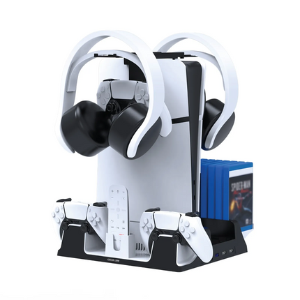 The Green Lion PS5 Cooling Stand Charging Station: everything in one for any PS5 enthusiast. It keeps your console running and keeps everything in gre