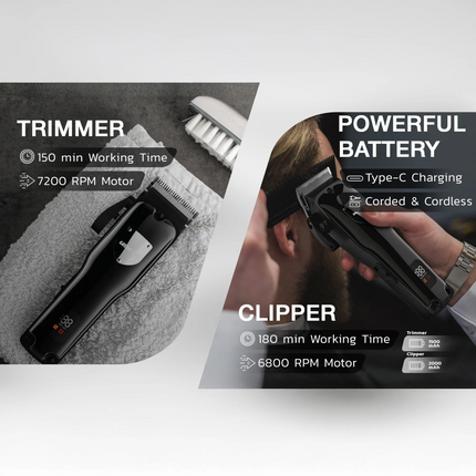 The Green Lion Pro Trim Duo Hair Clipper is an incredibly versatile grooming tool built and engendered for precision, strength, and performance. Equip