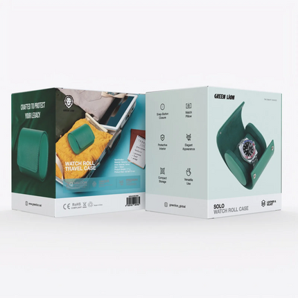 This Rolex green watch case is refined for watch enthusiasts and functional in purpose. Elegance and durability are reflected in this genuine leather 