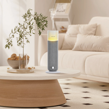 The Green Lion Smart Bloom Aroma Diffuser blends functionality and elegance. Made with PP and fabric, it features a sleek design with a 120mL bottle c