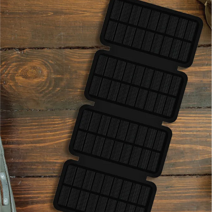 GREEN LION SOLAR 5-PANEL 20000MAH POWER BANK PD20W - BLACK - Stay charged anywhere with the GREEN LION Solar 5-Panel Power Bank in sleek black