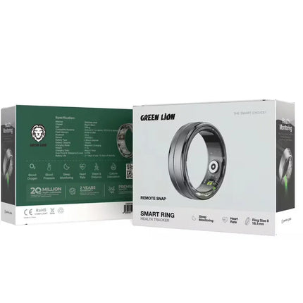 Green Lion Smart Health Tracker Ring - The Green Lion Smart Health Tracker Ring combines next-generation technology with a fashionable design