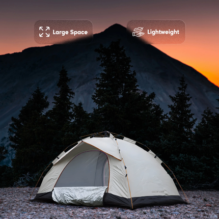The Green Lion GT-3 Camping Tent is your one-stop solution for comfortable and convenient outdoor adventures. Designed for groups of 3-4 people, it fe