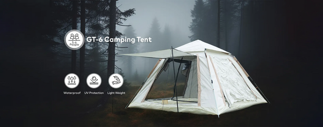 The Green Lion GT-6 Camping Tent is the perfect travel companion for any outdoor adventure. Head out on your next camping trip with this spacious and 
