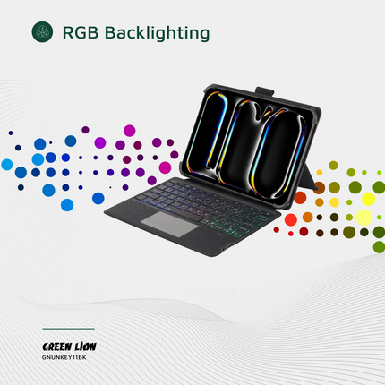 The Green Lion Universal Smart Keyboard Case is great and stylish for 9-11-inch tablets; it perfectly fits iOS, Android, and Windows and connects via 