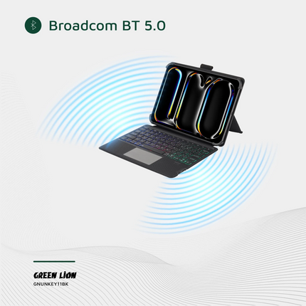 The Green Lion Universal Smart Keyboard Case is great and stylish for 9-11-inch tablets; it perfectly fits iOS, Android, and Windows and connects via 