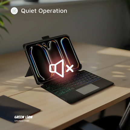 The Green Lion Universal Smart Keyboard Case is great and stylish for 9-11-inch tablets; it perfectly fits iOS, Android, and Windows and connects via 