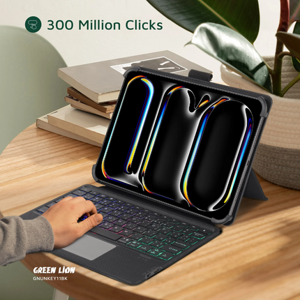 The Green Lion Universal Smart Keyboard Case is great and stylish for 9-11-inch tablets; it perfectly fits iOS, Android, and Windows and connects via 