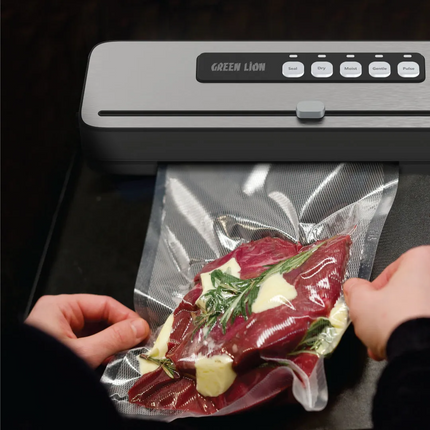 The Green Lion Vacuum Sealer Pro is an efficient, heavy-duty solution to your food storage needs as it delays spoilage. Made up of durable ABS and sta