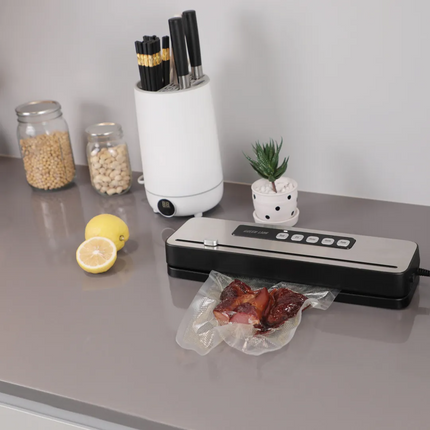 The Green Lion Vacuum Sealer Pro is an efficient, heavy-duty solution to your food storage needs as it delays spoilage. Made up of durable ABS and sta