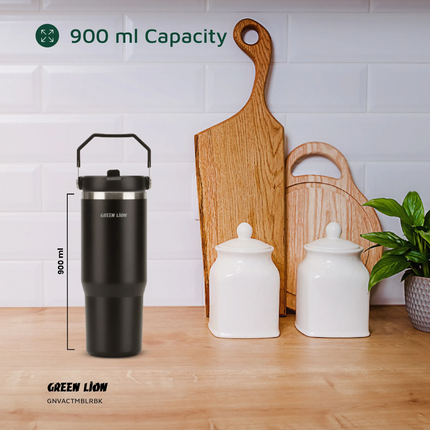 The Green Lion Vacuum Tumbler 900ml is the best, high-quality solution for keeping beverages at the required temperature. This tumbler is made of dura