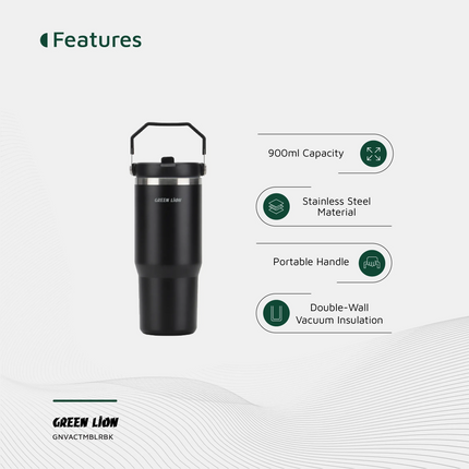 The Green Lion Vacuum Tumbler 900ml is the best, high-quality solution for keeping beverages at the required temperature. This tumbler is made of dura