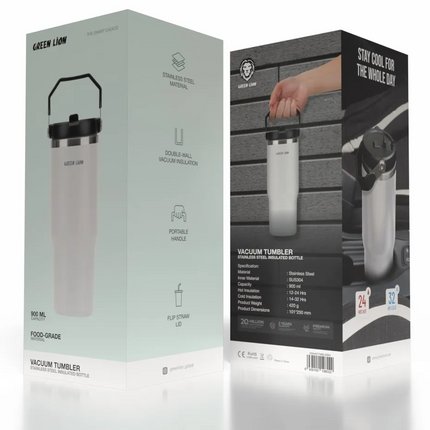 The Green Lion Vacuum Tumbler 900ml is the best, high-quality solution for keeping beverages at the required temperature. This tumbler is made of dura