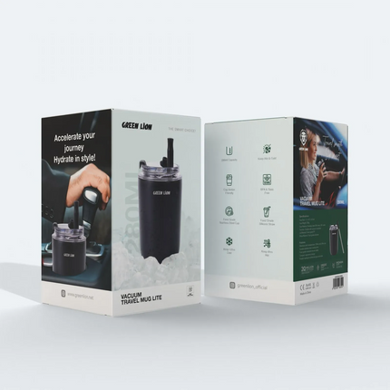 Enjoy your favorite beverages with the Green Lion Vacuum Travel Mug Lite.
This 280ml capacity mug features a double-walled design with stainless steel