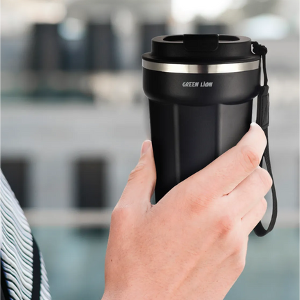 The Green Lion Vacuum Mug 380mL-Excellent, stylish, and practical, ready to accompany your daily hydration. The exterior is made of high-quality stain