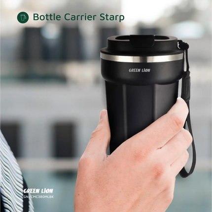 The Green Lion Vacuum Mug 380mL-Excellent, stylish, and practical, ready to accompany your daily hydration. The exterior is made of high-quality stain