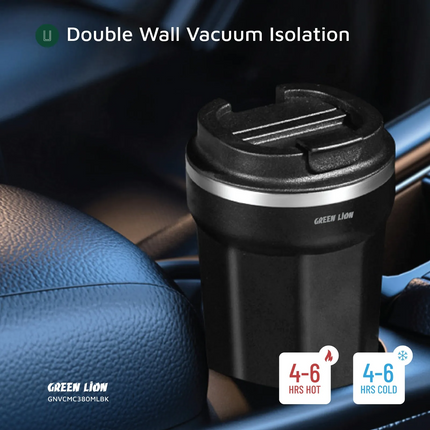 The Green Lion Vacuum Mug 380mL-Excellent, stylish, and practical, ready to accompany your daily hydration. The exterior is made of high-quality stain