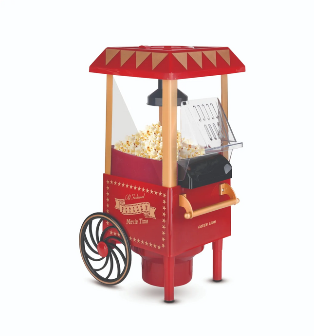 Introducing the Green Lion Vintage Popcorn Maker, a convenient and stylish addition to your home. This popcorn maker comes with a cover and air outlet