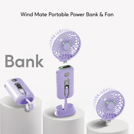 Green Lion Wind Mate Portable Power Bank &amp; Fan helps you stay cool and your devices powered up. This innovative device combines a powerful 10000mA