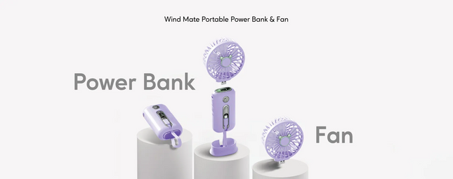 Green Lion Wind Mate Portable Power Bank &amp; Fan helps you stay cool and your devices powered up. This innovative device combines a powerful 10000mA