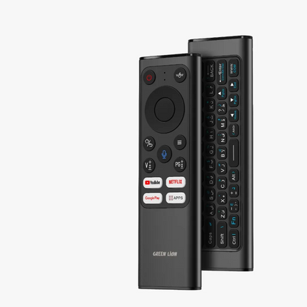 The Green Lion Wireless Remote Pro with Keyboard and Mouse combines functionality and convenience in one sleek device. Constructed using a durable alu