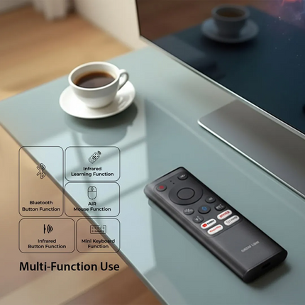 The Green Lion Wireless Remote Pro with Keyboard and Mouse combines functionality and convenience in one sleek device. Constructed using a durable alu