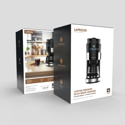 LePresso 1.2L 10 Cup Grinding Coffee Machine with Warming Base BS plug - Whether you looking to serve a large group of people or simply want to enjoy a .