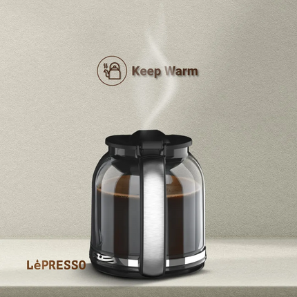 Start your day off ideally with the LePresso Dual Brew Drip Coffee &amp; Espresso in stylish Black. This versatile coffee maker melds drip coffee conv