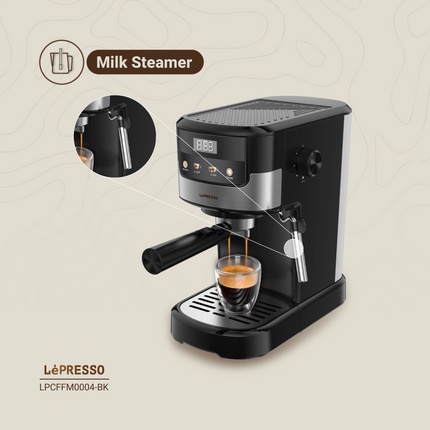 The Lepresso Suprema Espresso Machine is for coffee lovers who demand the level of quality at home that a barista would deliver. The 1100 watts of pow