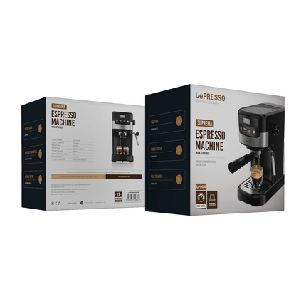 The Lepresso Suprema Espresso Machine is for coffee lovers who demand the level of quality at home that a barista would deliver. The 1100 watts of pow