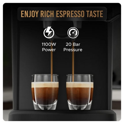 The Lepresso Suprema Espresso Machine is for coffee lovers who demand the level of quality at home that a barista would deliver. The 1100 watts of pow