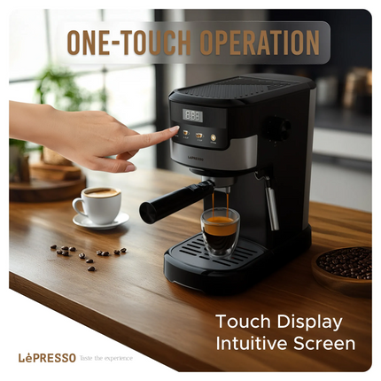 The Lepresso Suprema Espresso Machine is for coffee lovers who demand the level of quality at home that a barista would deliver. The 1100 watts of pow