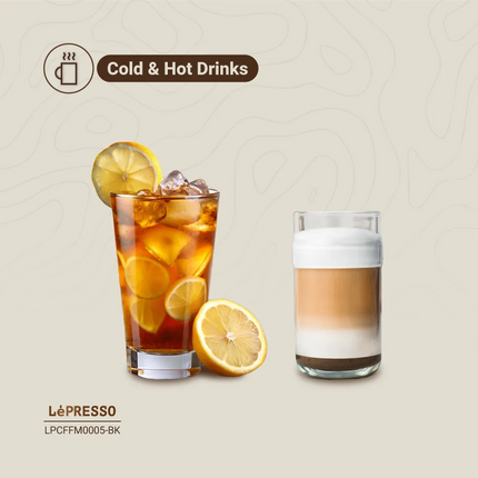 LePresso Cold Brew Machine Ice Coffee & Tea - The LePresso Cold Brew Machine offers both hot and chilled beverages with ease