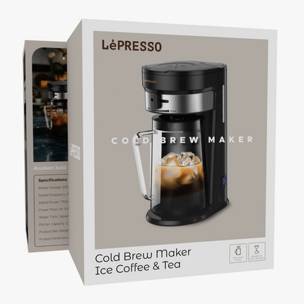 LePresso Cold Brew Machine Ice Coffee & Tea - The LePresso Cold Brew Machine offers both hot and chilled beverages with ease
