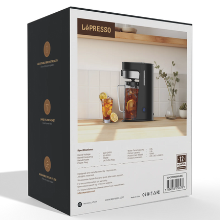 LePresso Cold Brew Machine Ice Coffee & Tea - The LePresso Cold Brew Machine offers both hot and chilled beverages with ease