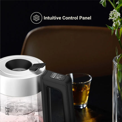 LEPRESSO 1.7L GLASS KETTLE 2200W - BLACK