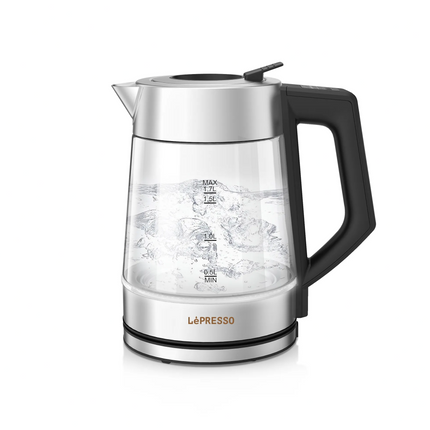 LEPRESSO 1.7L GLASS KETTLE 2200W - BLACK