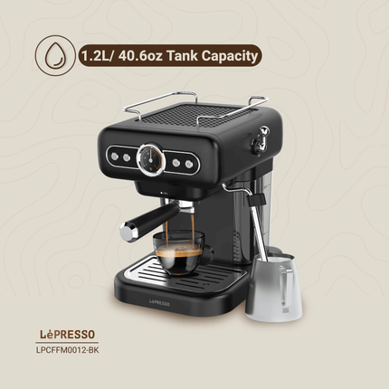 LePresso Retro Espresso Boiler Machine Gauge and Milk Steamer - Clix