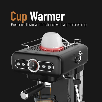 LePresso Retro Espresso Boiler Machine Gauge and Milk Steamer - The LePresso Retro Espresso Boiler Machine with Gauge and Milk Steamer provides barista-quality espr...