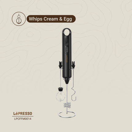 The LePresso 3-in-1 Frother is a versatile kitchen tool to enhance culinary creations. With its ability to mix batter and sauces, this frother offers 