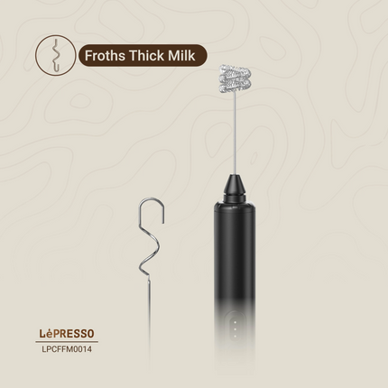 The LePresso 3-in-1 Frother is a versatile kitchen tool to enhance culinary creations. With its ability to mix batter and sauces, this frother offers 