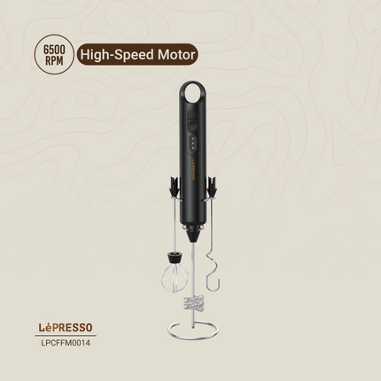The LePresso 3-in-1 Frother is a versatile kitchen tool to enhance culinary creations. With its ability to mix batter and sauces, this frother offers 