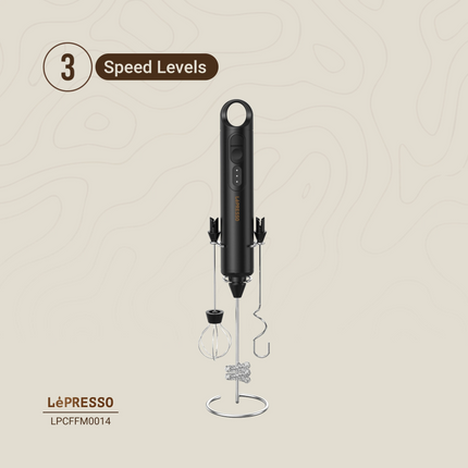 The LePresso 3-in-1 Frother is a versatile kitchen tool to enhance culinary creations. With its ability to mix batter and sauces, this frother offers 