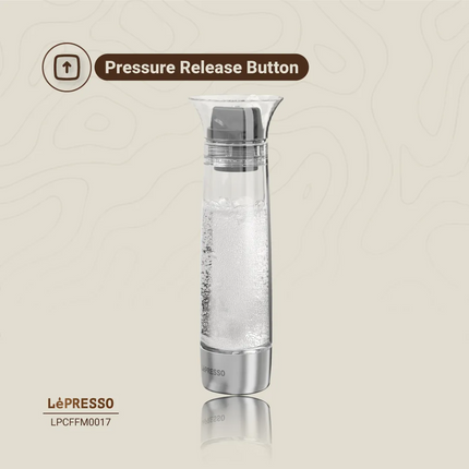 Lepresso Carbonator Instant Sparkling Water is a stylish and contemporary machine that converts ordinary water to refreshing sparkling water in second