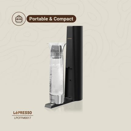 Lepresso Carbonator Instant Sparkling Water is a stylish and contemporary machine that converts ordinary water to refreshing sparkling water in second