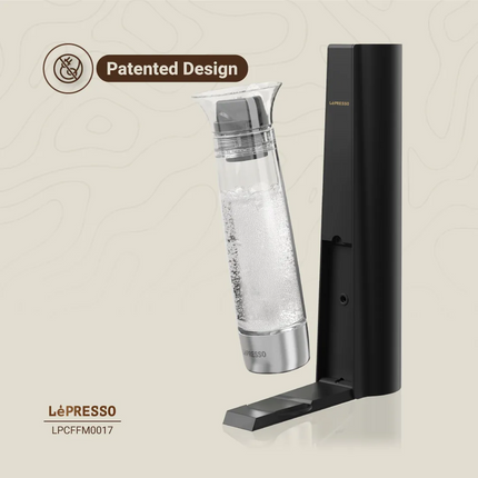 Lepresso Carbonator Instant Sparkling Water is a stylish and contemporary machine that converts ordinary water to refreshing sparkling water in second